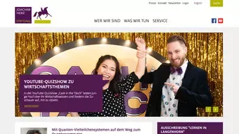 Joachim Herz Stiftung Website, Screenshot