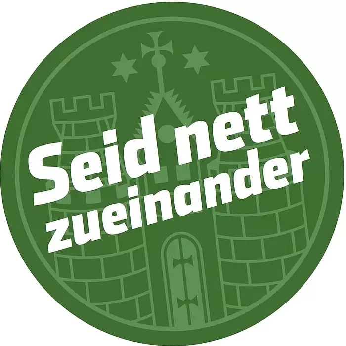 Logo: Seid nett zueinander